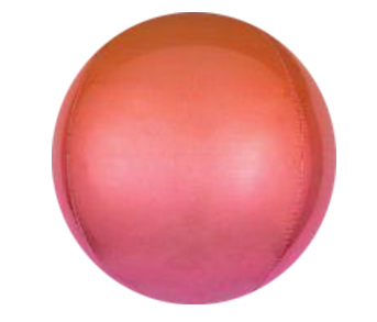 Ombre Orange Red ORBZ Foil Balloon